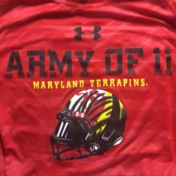 Maryland Terrapins NCAA Under Armour Army of 11 Football Loose Performance Shirt - Picture 4 of 6